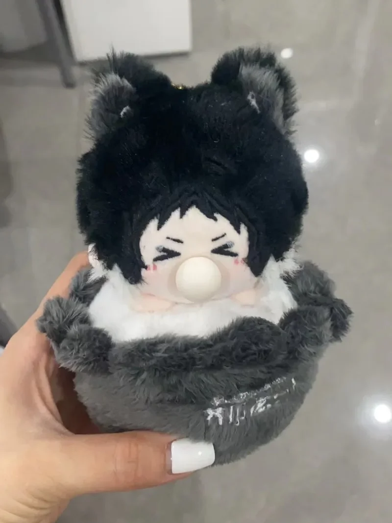 

12cm Anime Bungo Stray Dogs Cosplay Akutagawa Rampo Fyodor Dazai Osamu Keychain Blow Bubbles Plush Doll Knapsack Pendant Gifts