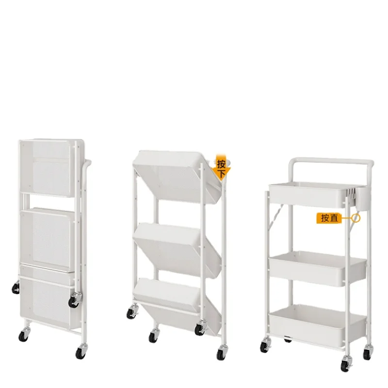 

Складная напольная кухонная полка, без установки, многоярусный стеллаж для ванной комнаты, гостиной