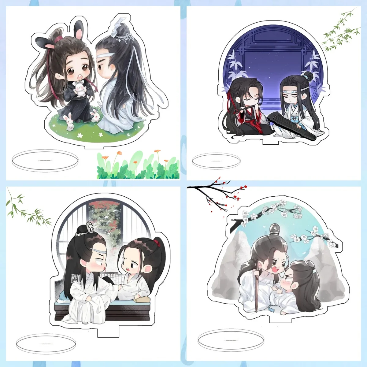 Аниме Mo Dao Zu Shi милая акриловая фигурка-подставка 15 см Lan Wangji Wei Wuxian мультяшный