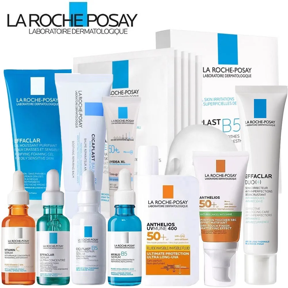 

1PCS La Roche Posay Effaclar DUO/K+ Purifying Foaming Gel Cleanser/ Sunscreen/ B5 /Series Repair Serum Mask Sensitive Skin Care
