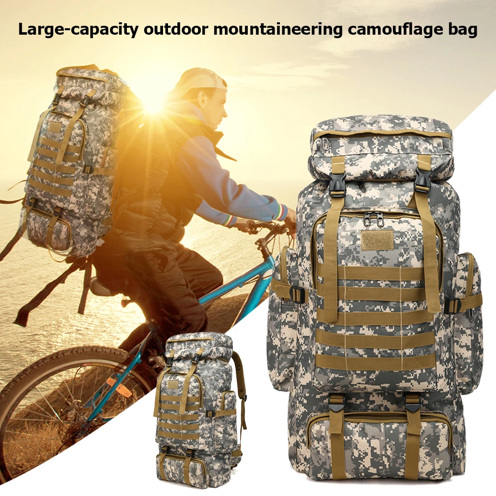 

80L 600D Oxford Cloth Waterproof Backpack Outdoor Military Rucksacks Tactical Sports Camping Hiking Trekking Fishing Hunting Bag