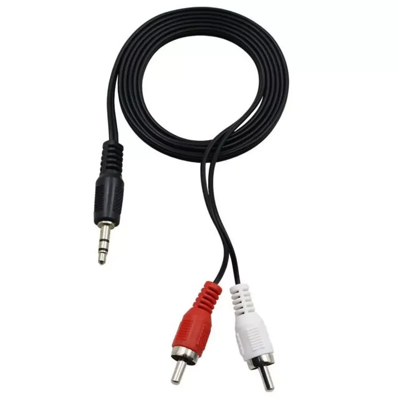 

Audio Line Cable 1M Stereo Jack Male to 2 RCA Male Aux Cable For PC DVD TV VCR MP3 Speakers Laptop Video Audio Cable Cord