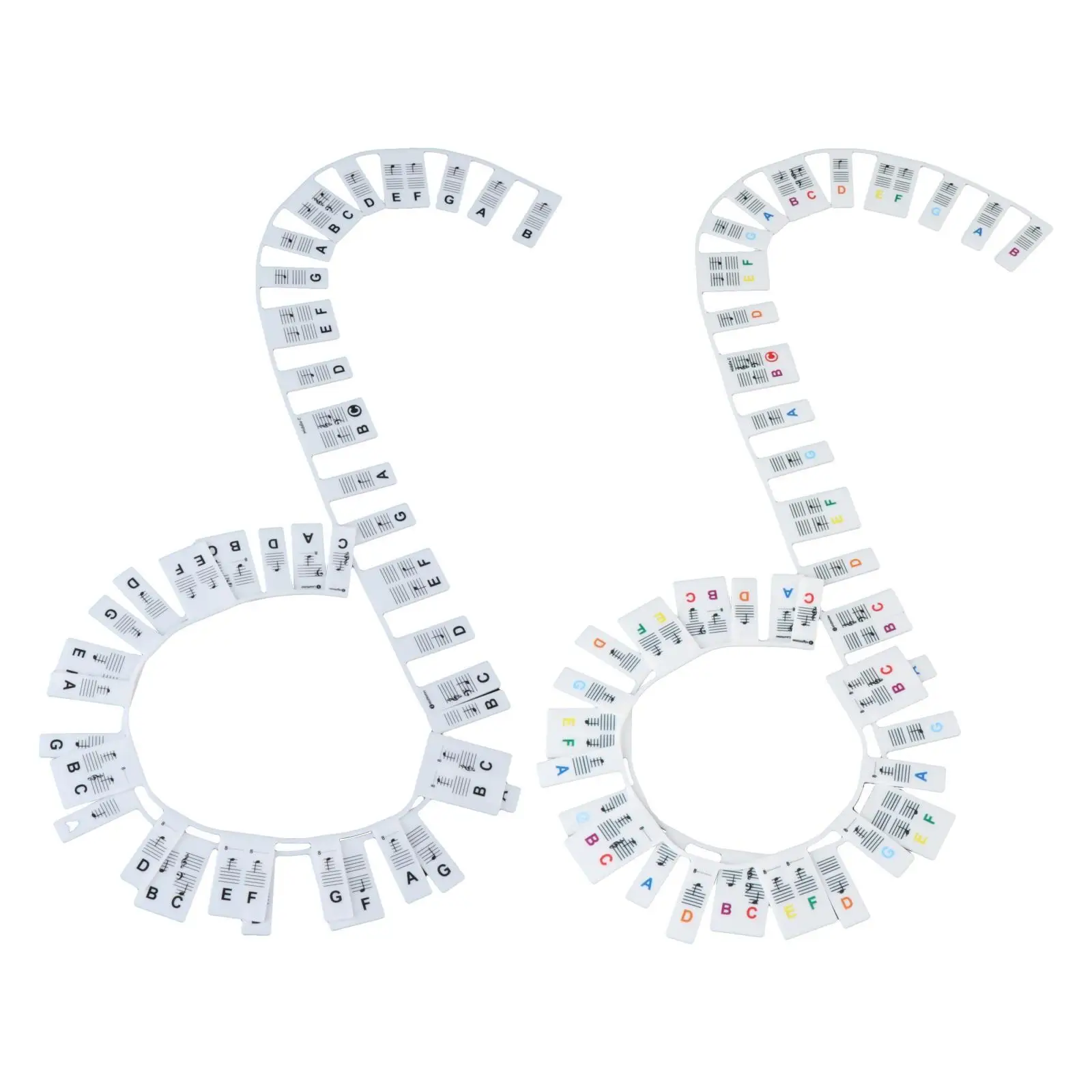

48" Piano Keyboard Note Chart Learn to Play Piano Overlay Removable Detachable Big Letters Piano Keyboard Stickers for Beginers