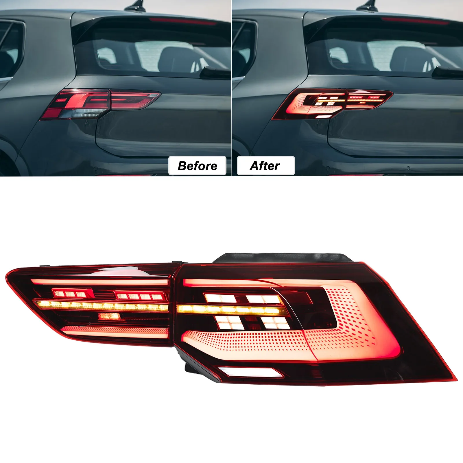 Для Golf Mk8 Standard 2021 + 1 пара левая и правая лампы в сборе с детской лампой