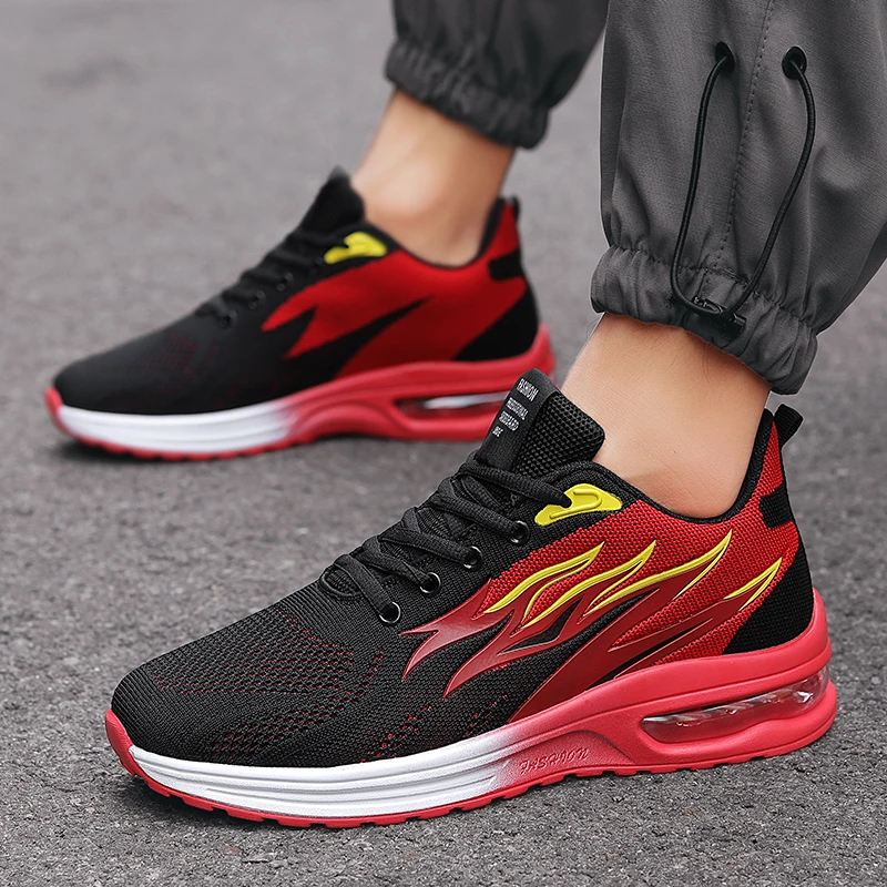 Women Sneakers Men Light Breathable Air Cushion Running Shoes Unisex Casual Lace Up Tennis Shoe Fashion
