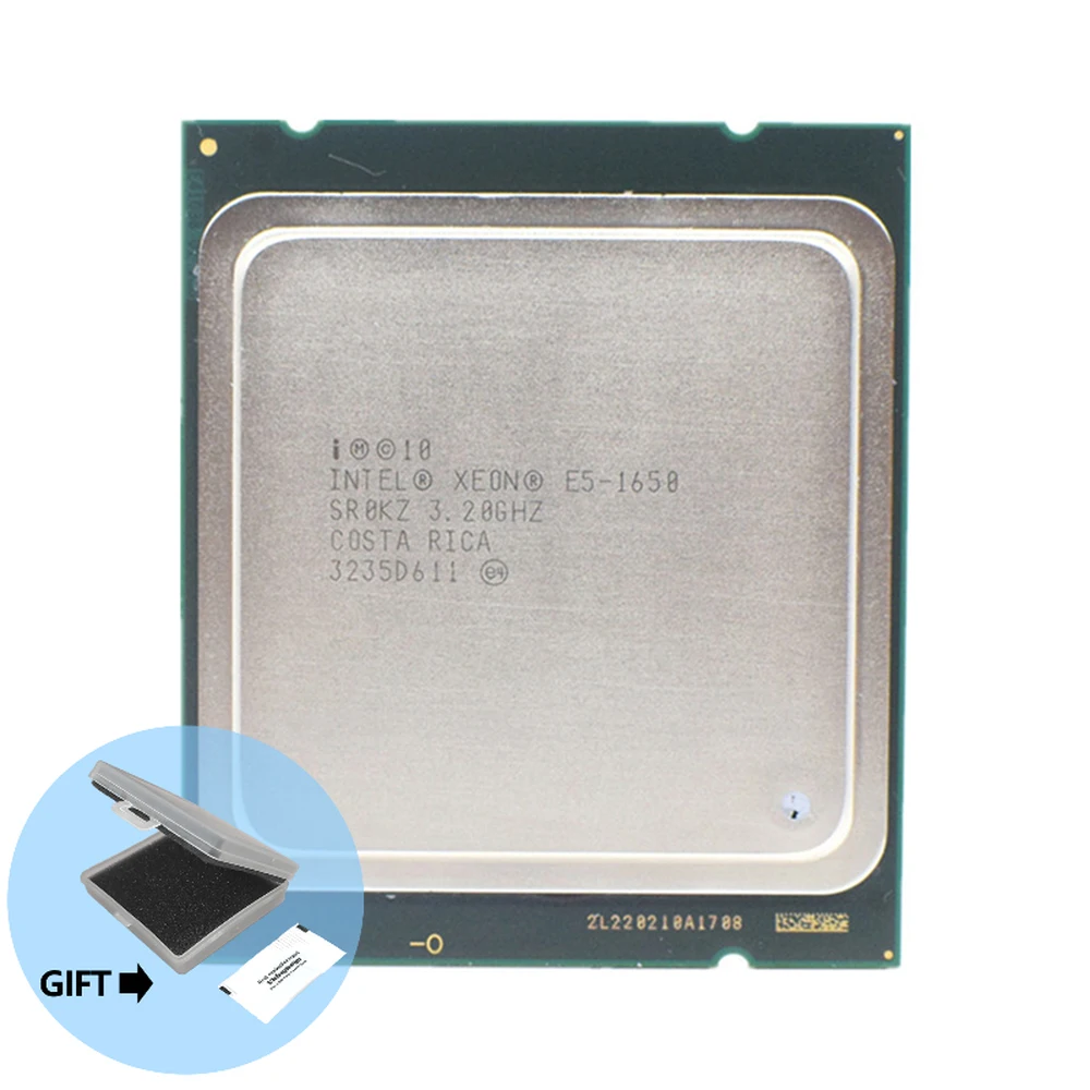 

Intel Xeon E5 1650 LGA 2011 CPU Processor 3.2GHz 6 Core 12Mb Cache SR0KZ support X79 motherboard