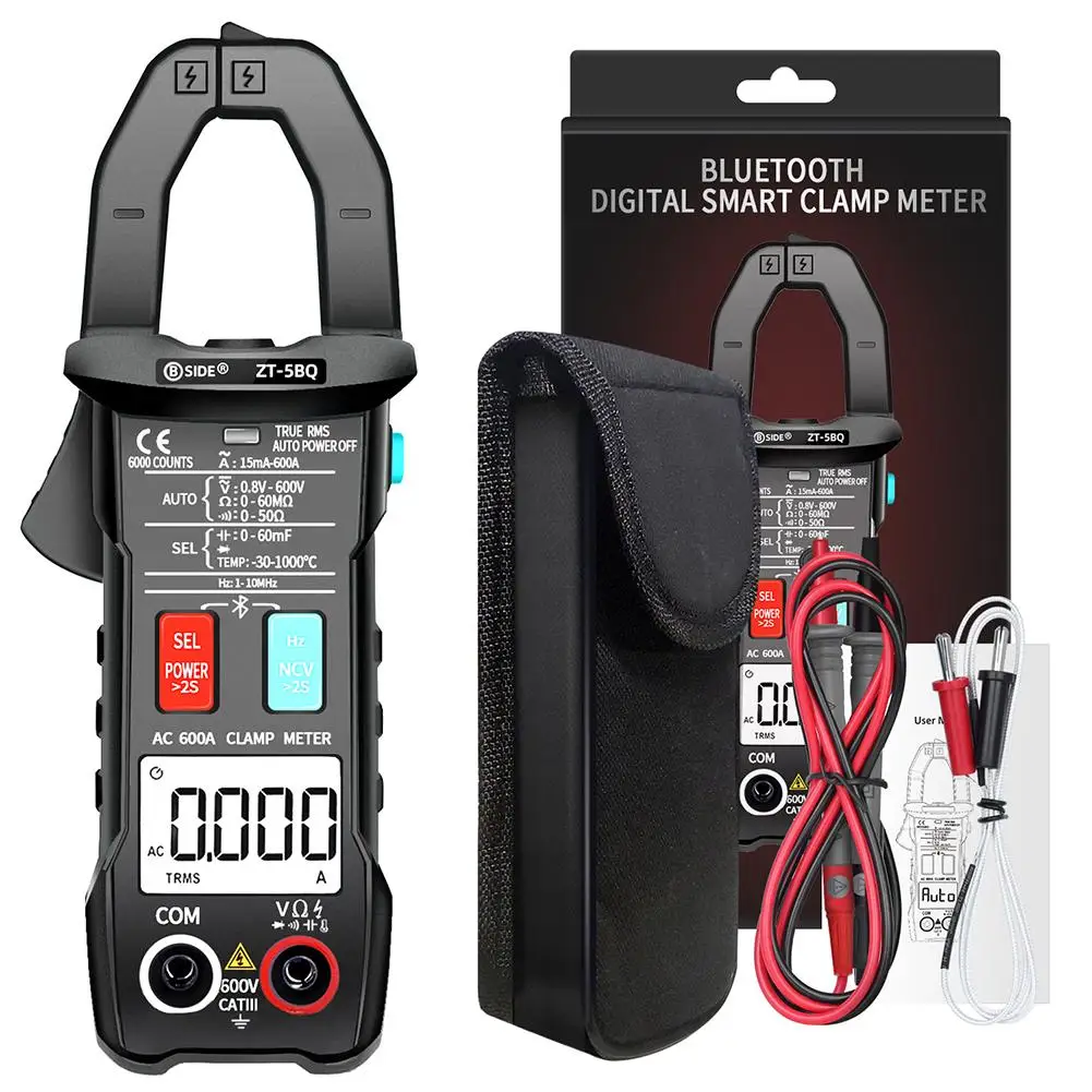 

ZT-5BQ Bluetooth-compatible Clamp Meter 6000 Words High Precision Intelligent AC Digital Technology Smart Multimeter