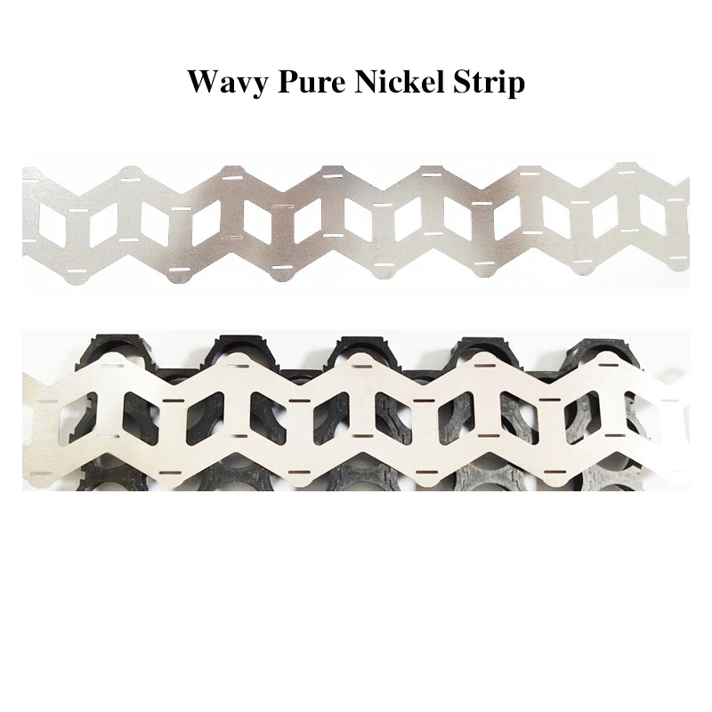 

1M 2P Wavy 99% Purity Nickel Strip Pure Nickel Strip for 18650-2P Lithium Battery Welding Wavy Pure Nickel Belt Connection Piece