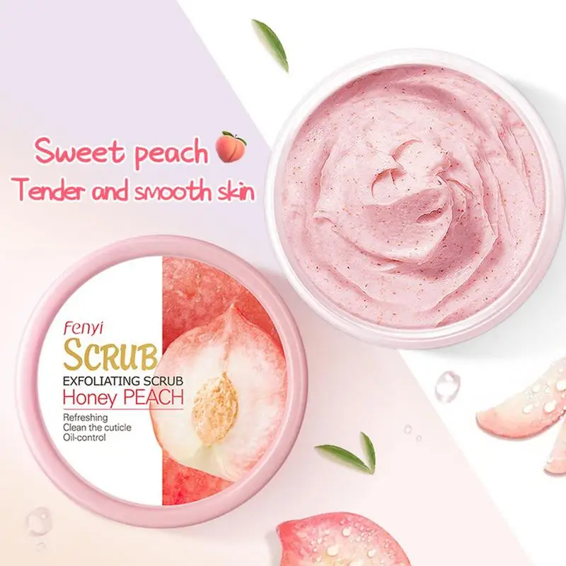 

Peach Scrub 100g Deep Cleansing Skin Exfoliator Great Useful Moisturizing Exfoliate Body Gentle Soothing Hydrating Body Scrub
