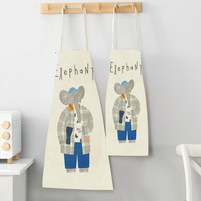 

Красивые фартуки для кухни с животными и растениями, домашняя уборка, хлопчатобумажные нагрудники для домашнего приготовления, для выпечки...