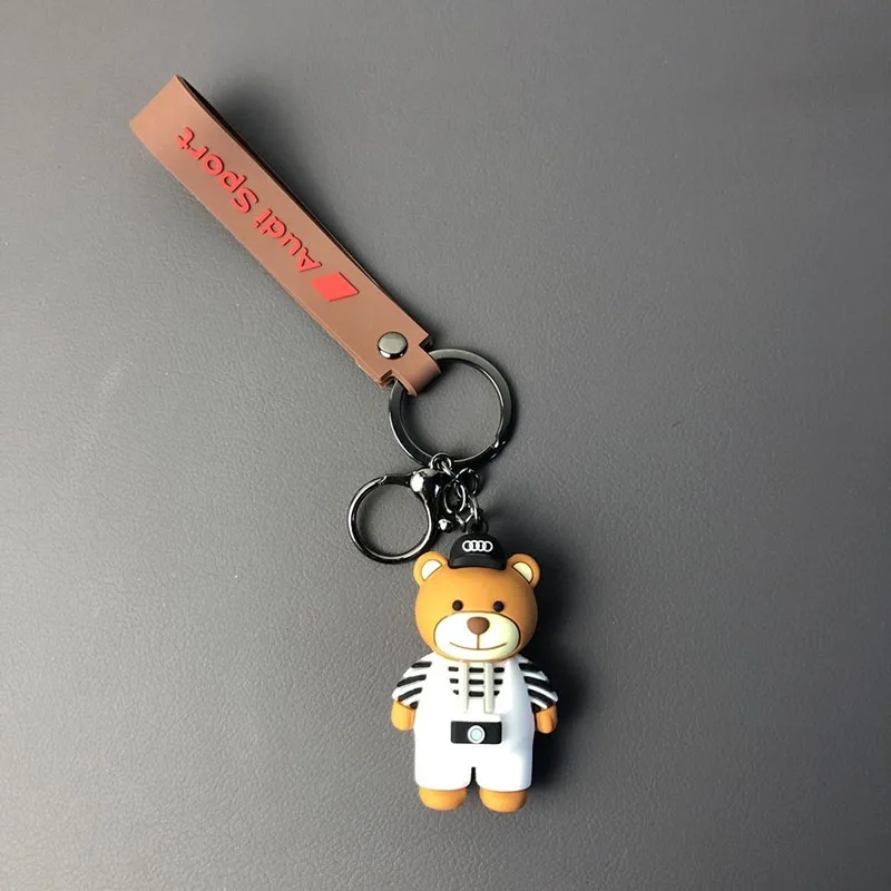 

Брелок для ключей с медведем, автомобильный брелок, индивидуальный подарок, эмблема для Audi A1 A2 A3 A4 A5 A6 A7 A8 Q1 Q2 Q3 Q4 Q5 Q6 Q7 Q8 TT S5 B83 Q5 Q7 TT S3 S4