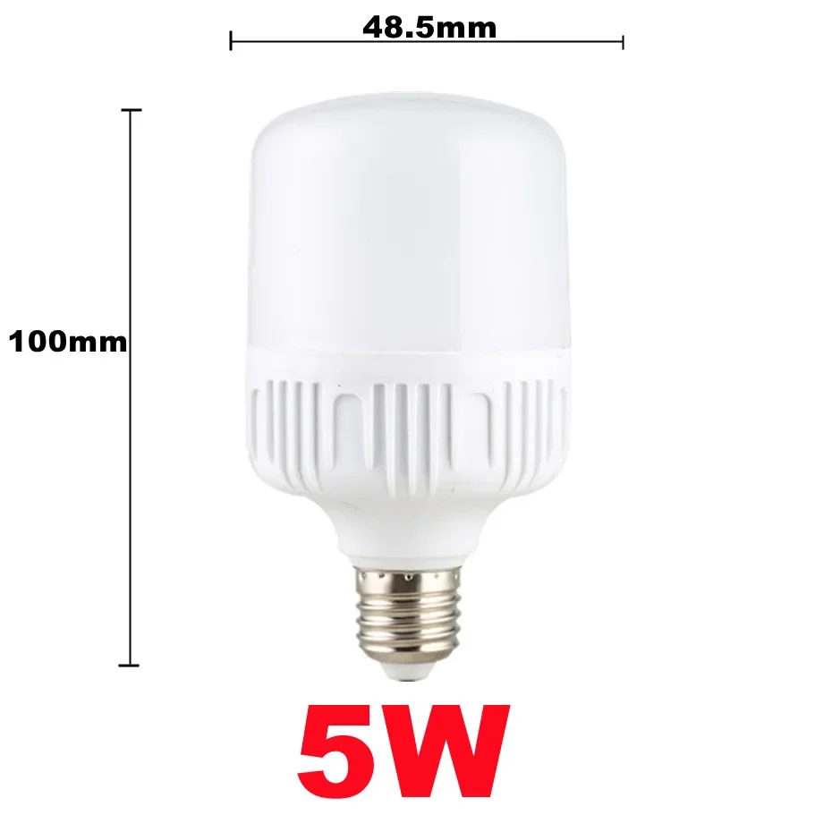 

100W LED Screw Mouth Light E27 220V Non Flickering High Brightness White Light Eye Protection High Heat Dissipation Light Bulb
