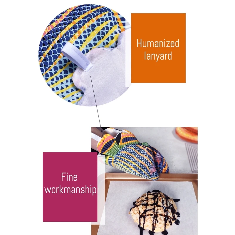 

Кухонные перчатки M17D, изоляционные перчатки с милым рисунком рыбы для приготовления пищи, микроволновки, перчатки для выпечки, барбекю, дух...