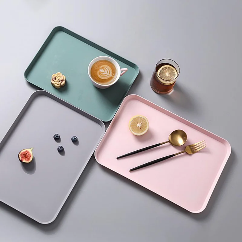 

Многофункциональный креативный прямоугольный пластиковый поднос в скандинавском стиле, кухонные принадлежности, домашний фруктовый десе...
