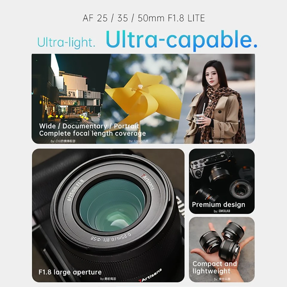 Фото 7artisans AF 25mm F1.8 широкоугольный объектив с большой апертурой и автофокусом, совместимый с камерами Sony E, Fuji FX, Nikon Z №4