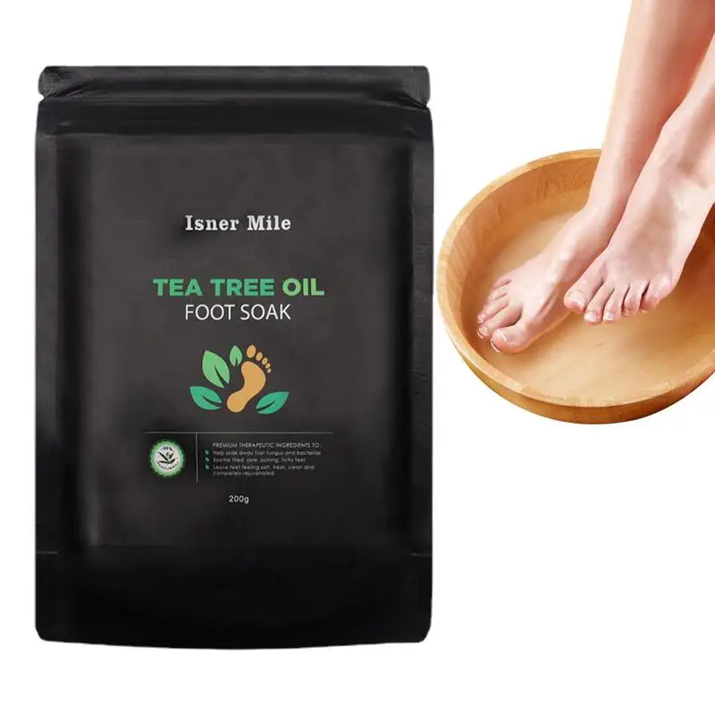 

Tea Tree Oil Foot Soak Refresh Foot Soak For Dry Cracked Feet 7.1Oz Foot Soaker Sea Salt Tea Tree Olive Natural Extracts Bath