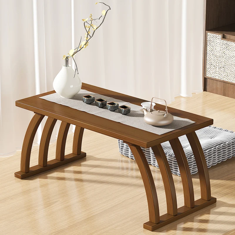 

Modern Living Room Coffee Table Small Legs Wood Vintage Nordic Bamboo Center Table Square Thicken Mesas De Jantar Furniture