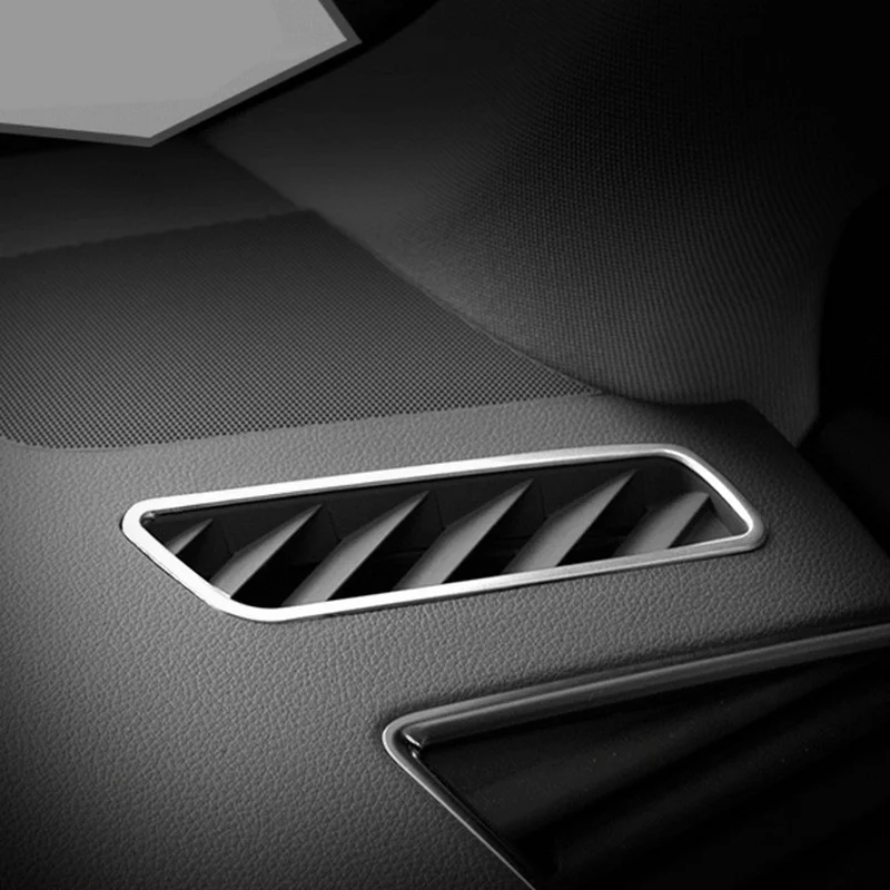 

SBTMY for Audi Q5 2009-2017 2PCS/SET Stainless steel decoration frame for the outlet of the dashboard of the dashboard
