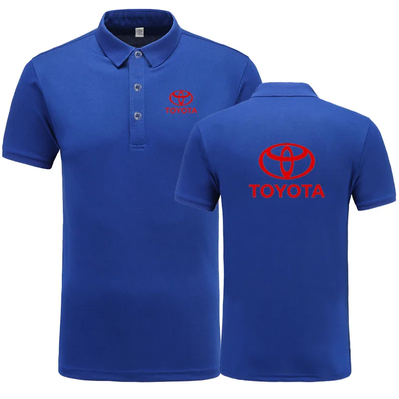 

2022 Unisex Summer Short-sleeve Polo Homme Cotton Toyota logo Print Polo Shirt Business Camisa Polo