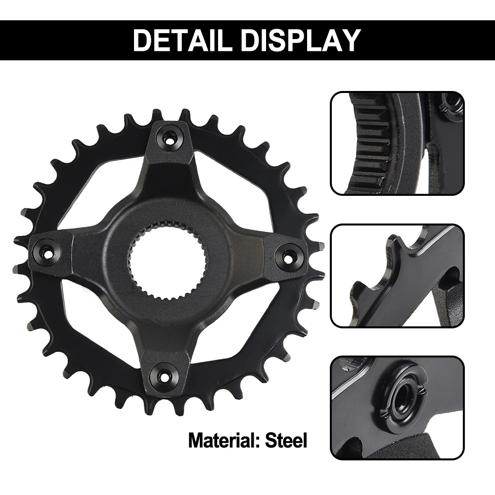 

Electric Bicycle 32-40T Chain Ring Offset Correction Ebike Chainring Crankset Electric Bike Accessories For Bafang M500 M510