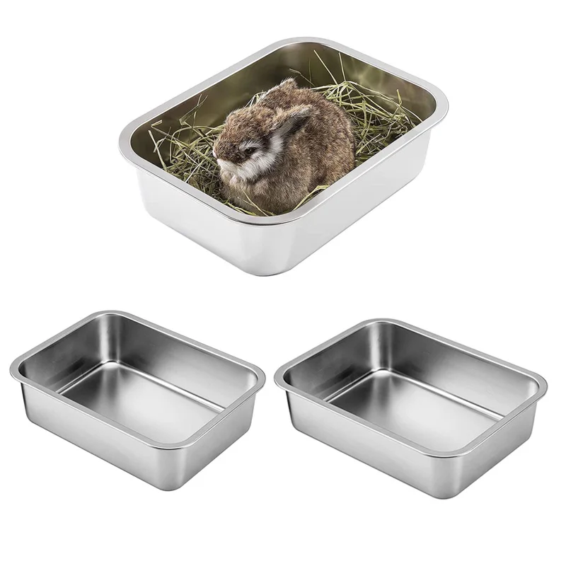 For Cat Rabbit Pet Odor Control Non Stick Smooth Surface Easy To Clean Never Bend Rust Proof