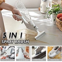 5 in 1 multifunction spray cleaning brush removable kit bathroom kitchen cleaning tool window groove glass sponge cleaning brush