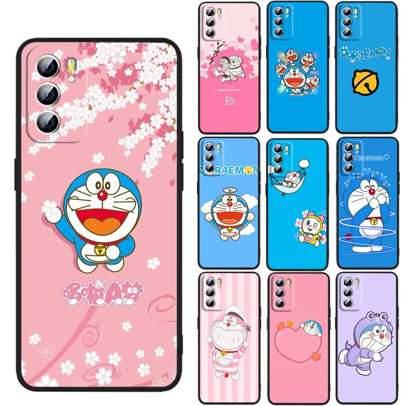 

Doraemon Japanese animation For OPPO Reno 7 6 5 4 3 SE Z F Pro Plus 4G 5G Black Phone Case Silicone Cover Shell Funda Capa