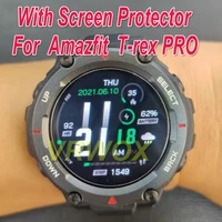 2pcs glass protector for huami amazfit t rex 2 t rex pro hd clear anti scratch tempered glass explosion proof screen protector