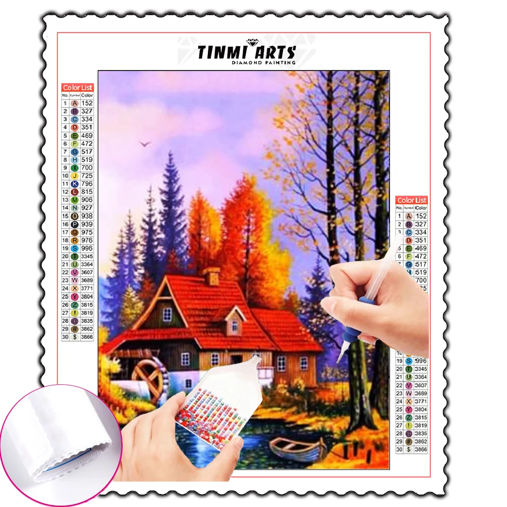 Алмазная живопись 5D &quotсделай сам&quot пейзаж Круглая Мозаика вышивка из смолы