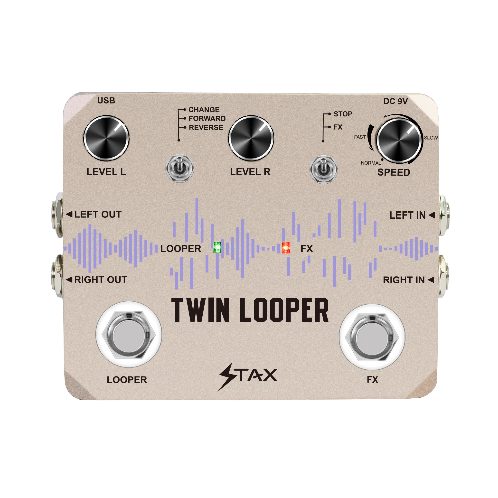 

Stax LTL-02 Twin Looper Pedal Upgrades Looper Pedals For Electric Guitar 10 Min Looping Unlimited Undo/Redo Function 11 Types