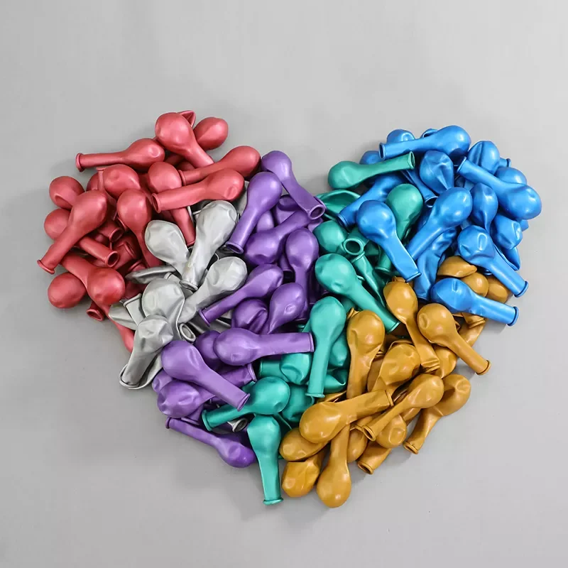 

5inch Chrome Metallic Latex Balloons Gold Round Thick Glossy Metal Wedding Balloons Birthday Party Inflate Air Globos