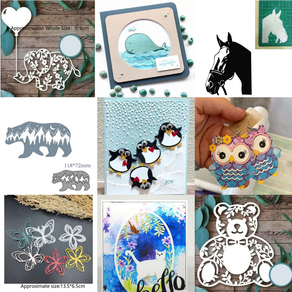 Металлические Высечки В Форме Животных И Человеческих Форм Для Скрапбукинга