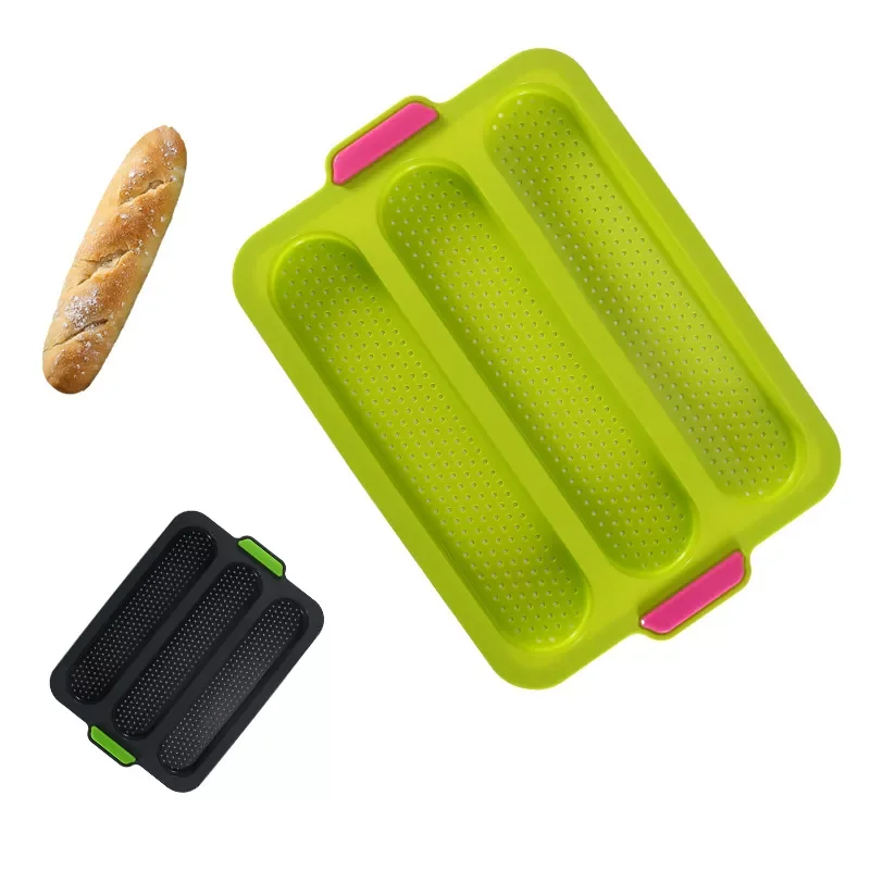 

French Bread Baking Mold Bread Wave Baking Tray Practical Cake Baguette Mold Pans 3 Groove Bakeware Non-stick Baking Tools