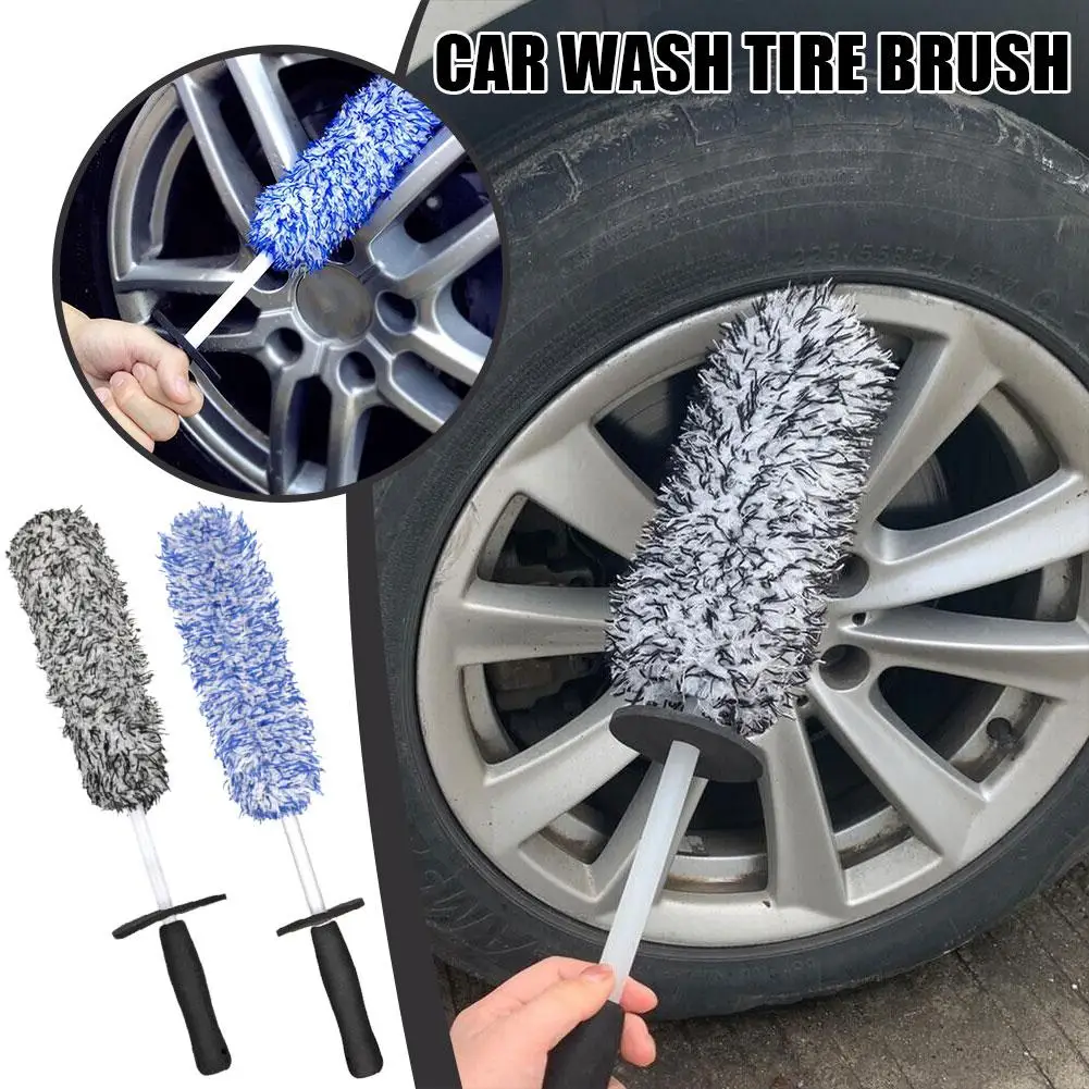 

Portable Car Wash Plush Microfiber Wheel Tire Rim Brush Car Wheel Wash Cleaning For Car Auto Washing Cleaning Car Wheel Spokes