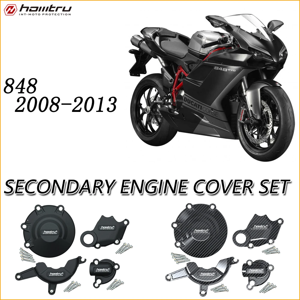 

848 Motorcycles Engine Cover For Ducati 848 2008 2009 2010 2012 2013 secondary enginecover set Protection