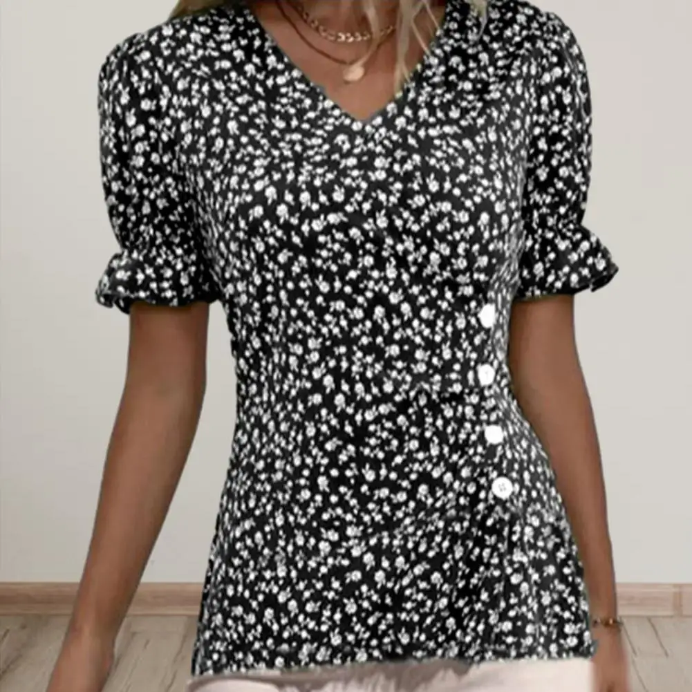 

Women Summer T-shirt V Neck Women Summer Top Commute Summer Blouse