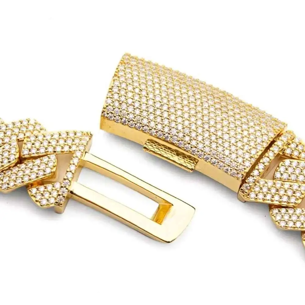 Ювелирные изделия Dope в стиле хип-хоп из стерлингового серебра 925 пробы Iced Out