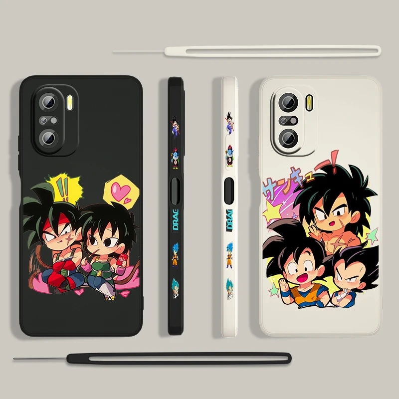 

Anime DBZ Dragon Ball For Xiaomi Redmi K50 Gaming 10X 9 9A 9T 9AT 8 8A 7 6A 5A 4X Pro 4G 5G Liquid Left Rope Phone Case Cover
