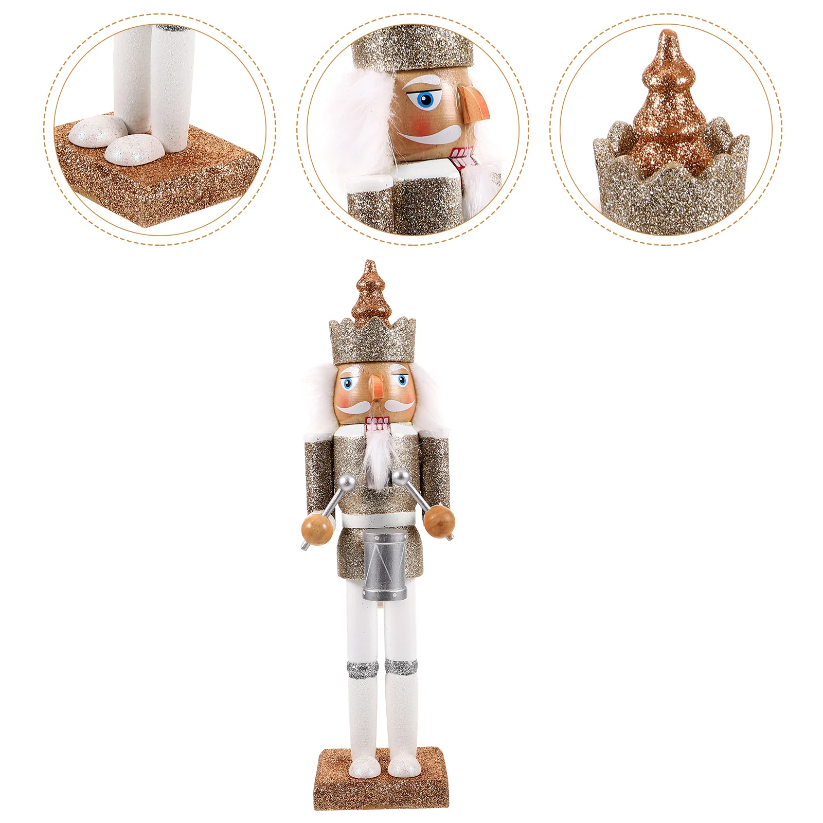 

Nutcracker Decoration Funny Figures Christmas Decorations Xmas Desktop Crafts Walnut Soldier Wooden Kids Dome