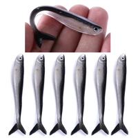 10pcs 80mm 2 2g soft silicone fishing lure minnow saltwater freshwater worms wobblers artificial bait bass tackle jigs