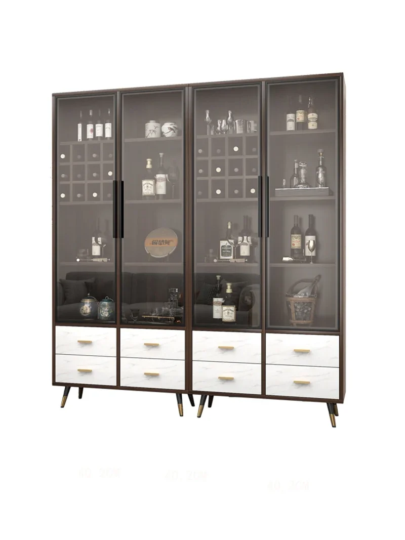 Простой витрина винный шкаф металлическая ножка скандинавский ресторан