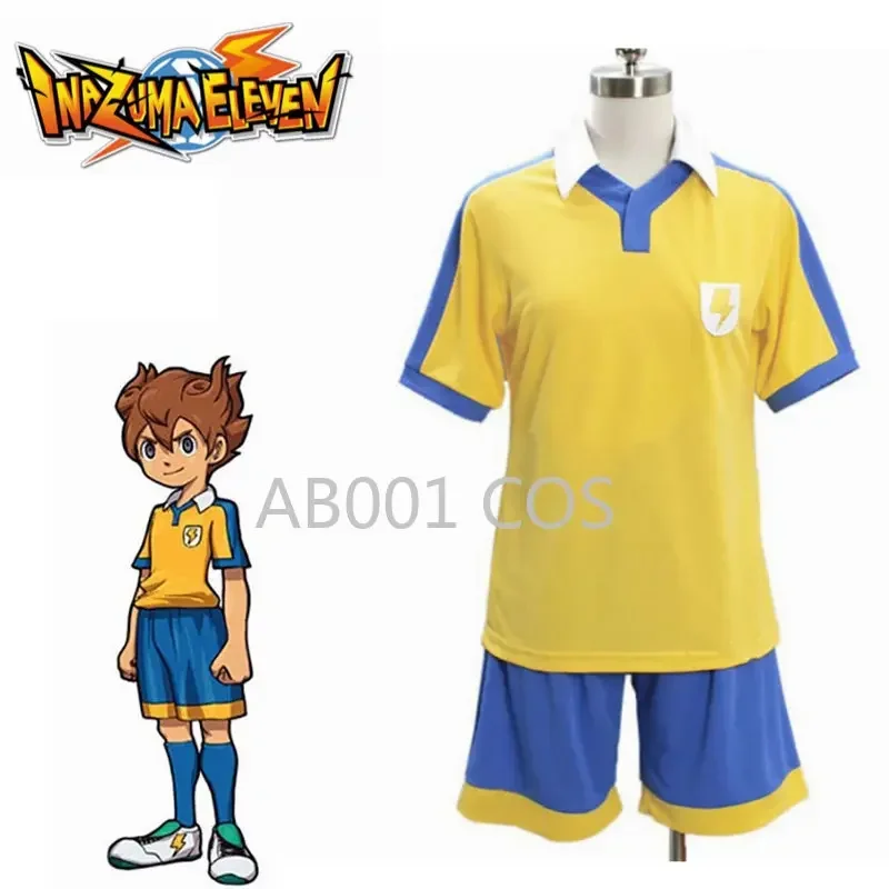 Новый Inazuma Eleven Raimon School Золотой футбольный трикотаж Косплей Костюм