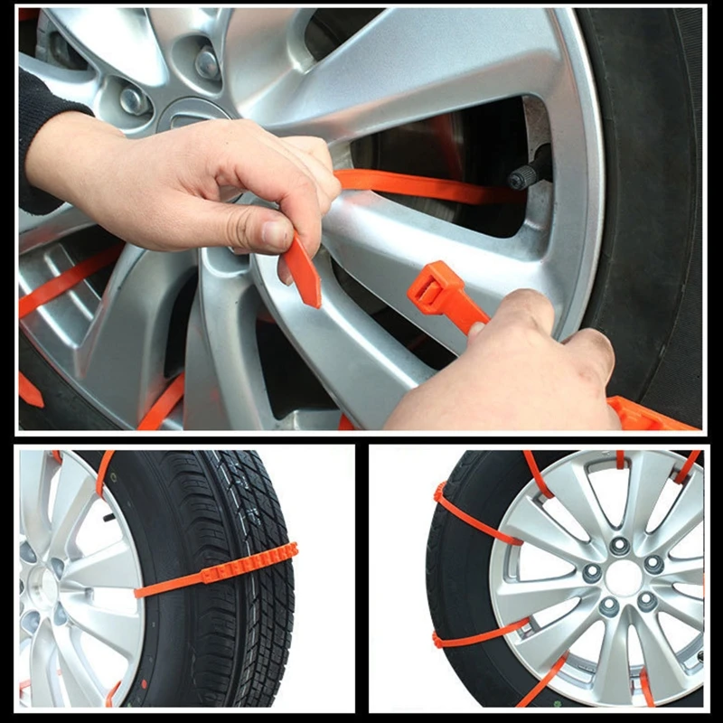 

Anti-skid Universal Wheel for Tyre Grip Non-slip Snow Chains Cable Belt Winter Tires Outdoor Emergency Chain Durable 10x