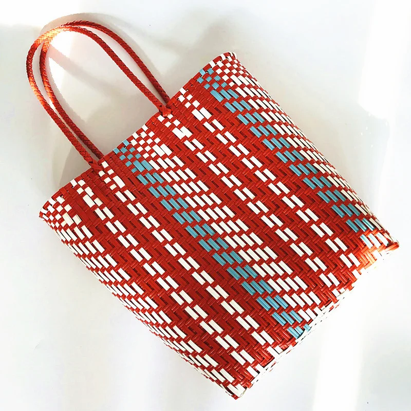 Пластиковые плетеные сумки Внешняя торговля Тканые Водонепроницаемые пляжные