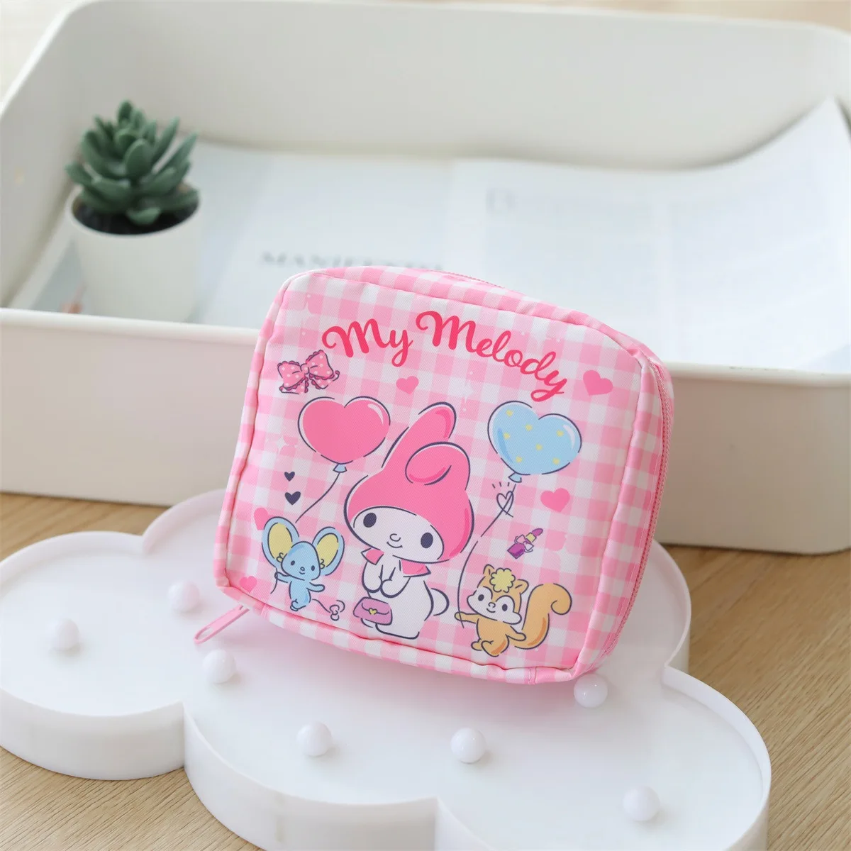 

Портативная сумка для полотенец Hello Kt Kuromi Melody Cinnamoroll, 13 см