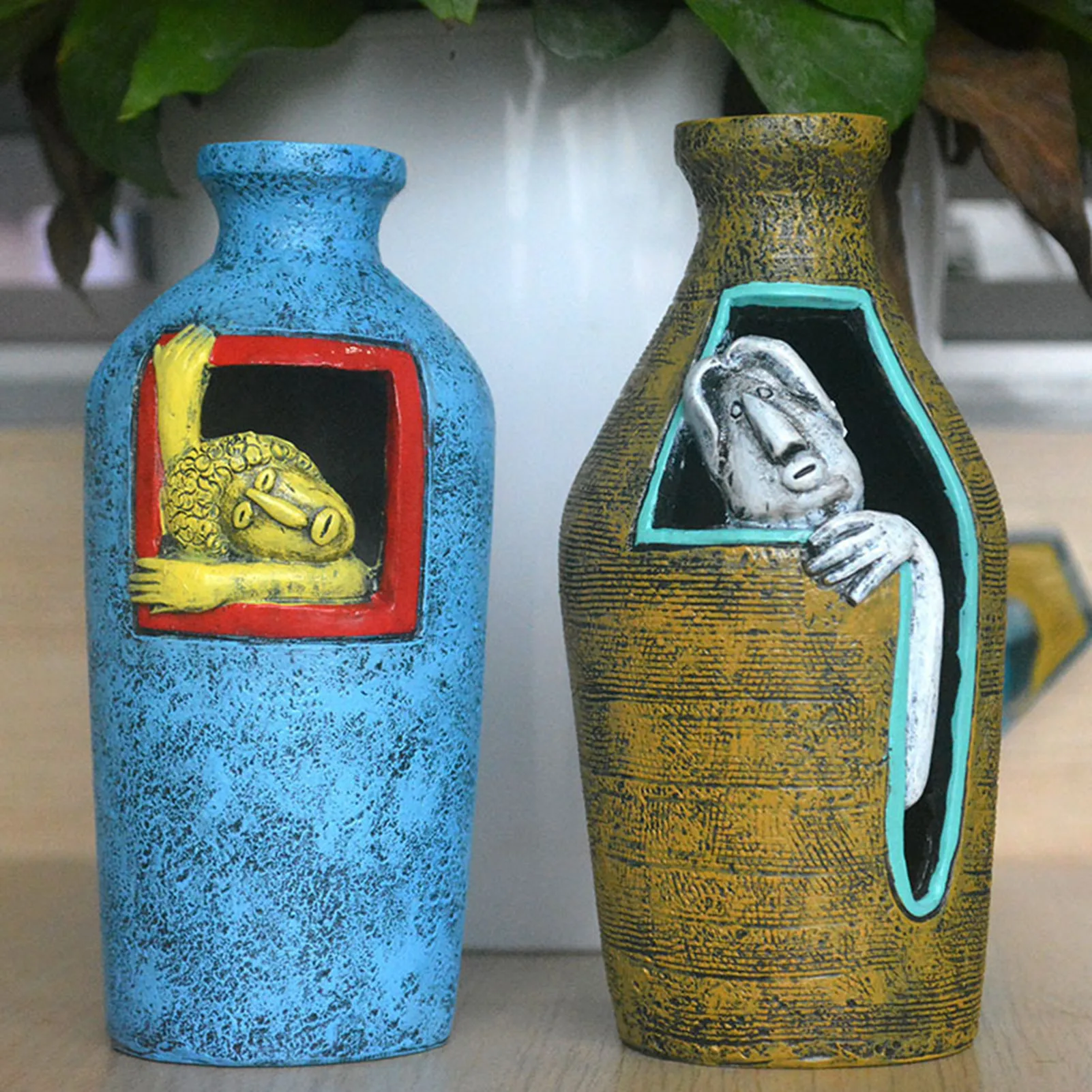 

Decorative Flower Vase Flower Arrangement Creative Vase Flower Arrangement Creative Vase Cartoon Trapped Men Design Home Garden
