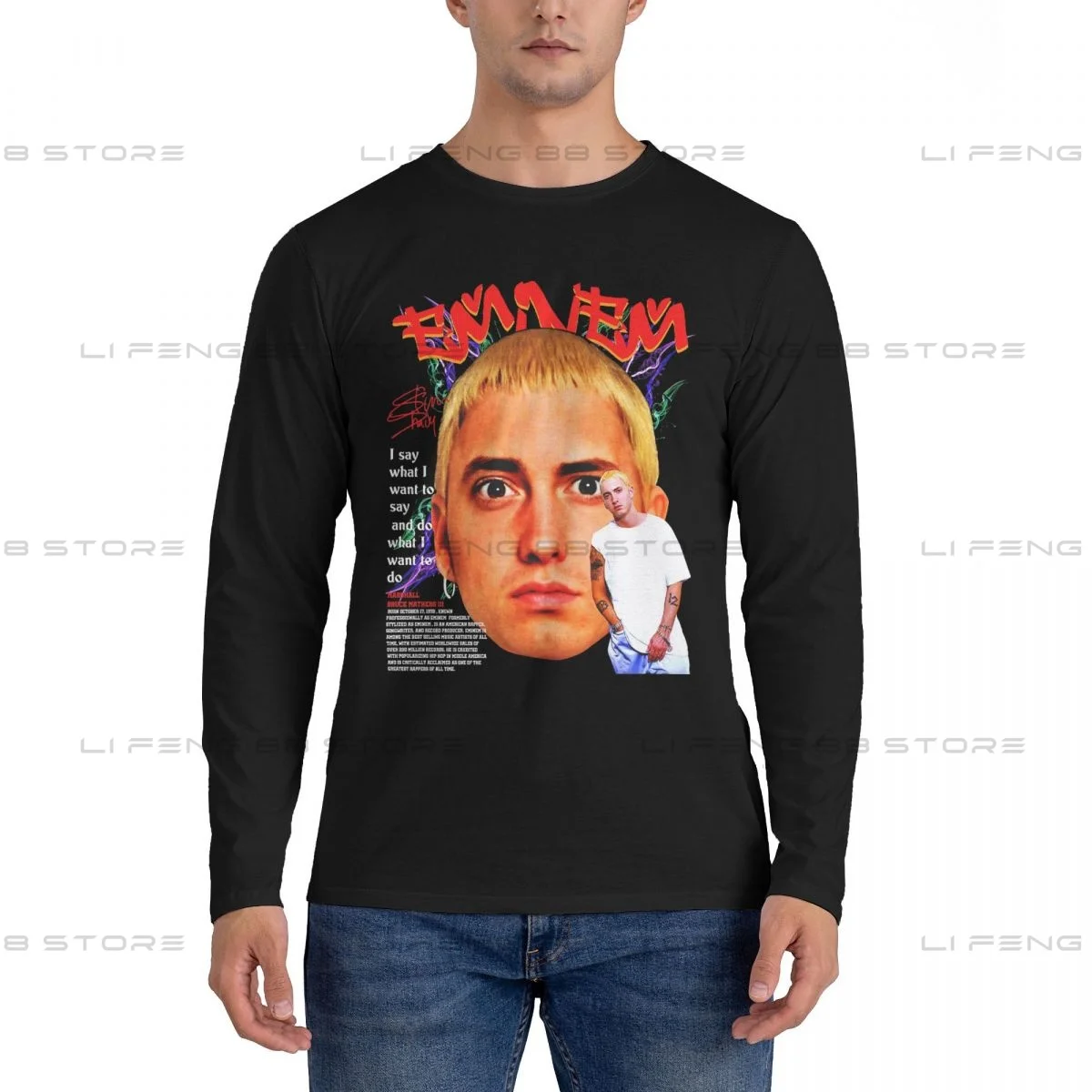 Футболки с графическим принтом знаменитого рэпера и Эминема мужская футболка из