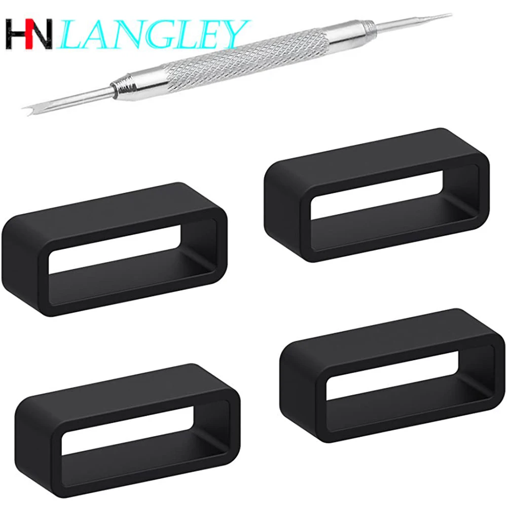 Резиновые кольца для ремешка часов, сменные силиконовые держатели для наручных часов, фиксаторы 12 14 16 18 19 20 21 22 24 26 мм, 4 упаковки