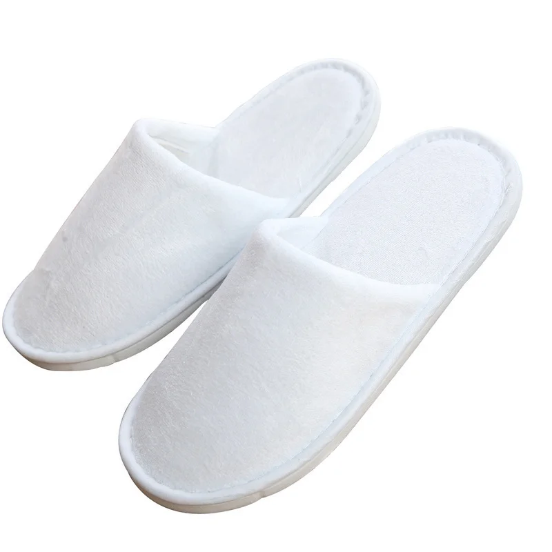 

1Piece Kids Hotel Guest Room Slippers Articles Disposable Children's Bedroom Soft Slipper White Shoes