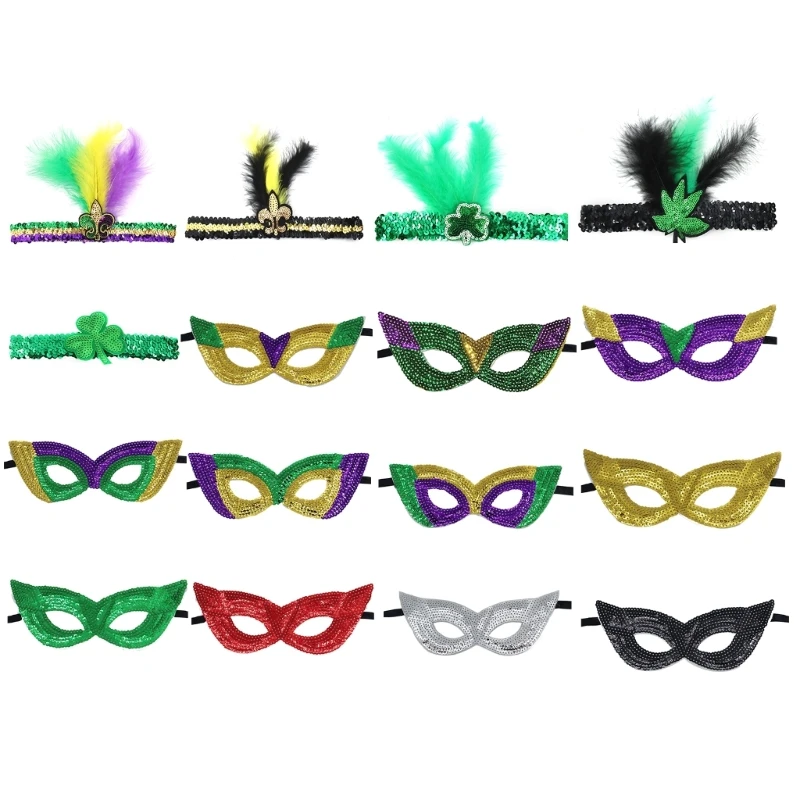

Sequin Headband Mardi GrasEyeMask MasqueradeMask Sequin Glasses HalloweenMask Mardi GrasHeadpiece Sequin EyeMask